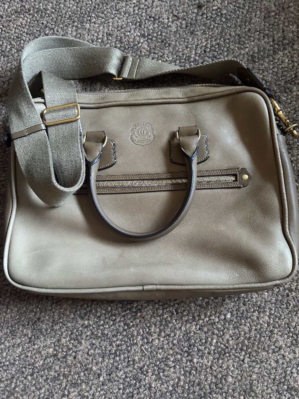 Ghurka leather briefcase. “Vestry”